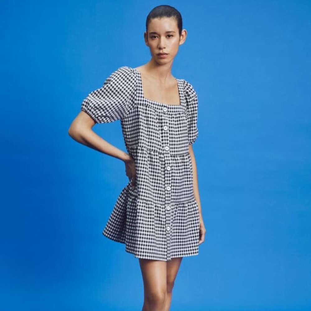 Zara Gingham Mini Dress S